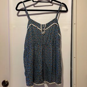 Blue Patterned Tank